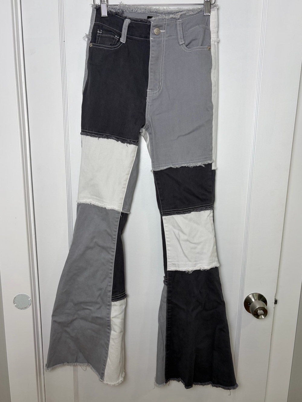 Akira patchwork Bell Bottoms Flared Jeans 7 27 Hippie Boho Y2K Style